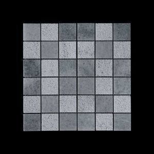 White Crystalline Mosaic 4.8x4.8 DK 010 Pol + Bush Hammer