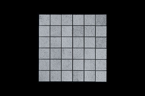 White Crystalline Mosaic 4.8x4.8 DK010 Bush Hammer