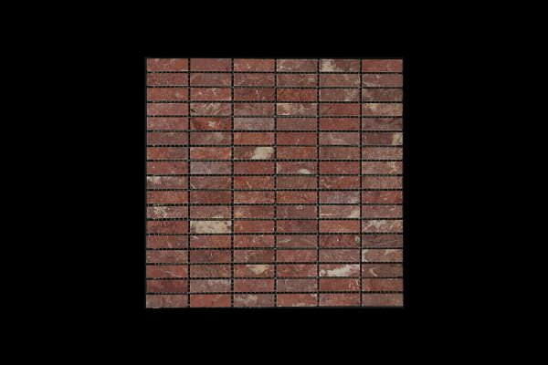 Rosso Chocolate Nimbus - Small Linear Mosaic DK598 ACID